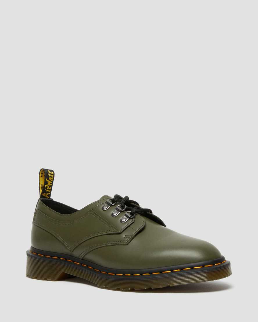 Dr. Martens 1461 Verso Smooth Nahka Miesten Nauhakengät - Khaki Kengät [921-YLJZTK]